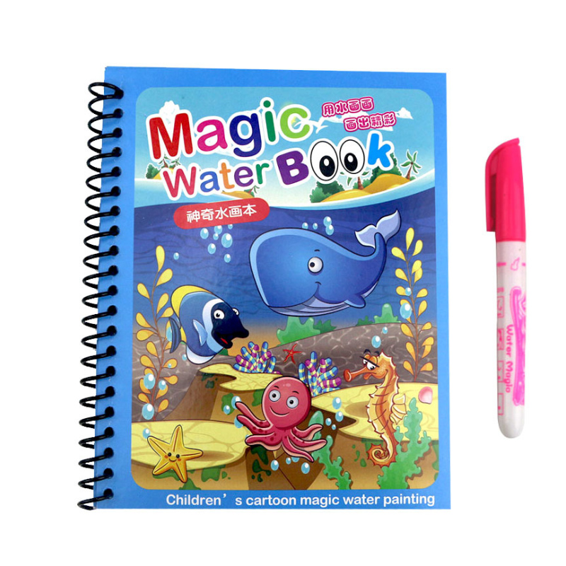Reusable Water Magic Coloring Book - ขายร้อนReusable Magic Water Drawingสมุดระบายสีเด็กSensory Early Educationสําหรับเด็กของขวัญวันเกิดMontessoriของเล่น