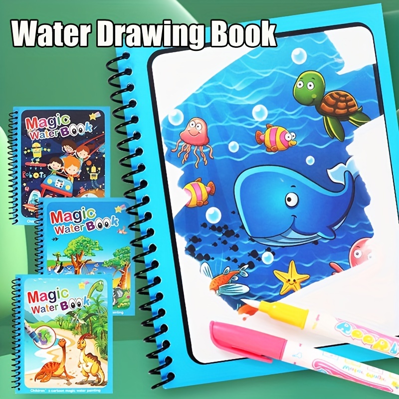 Reusable Water Magic Coloring Book - Magical Book น้ําวาด Montessori ของเล่นสมุดระบายสีแบบใช้ซ้ําได้ Early