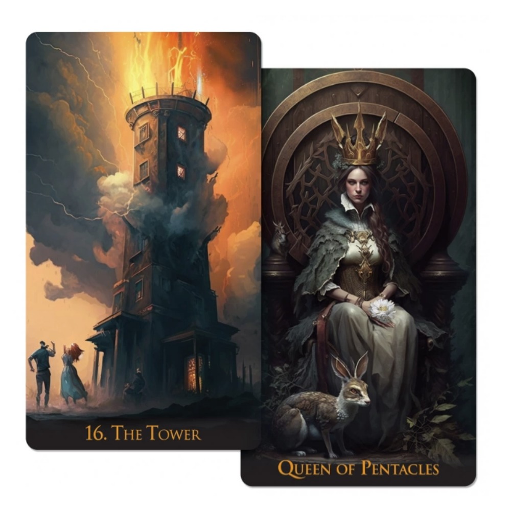 Tarot Deck With Guidebook - 12*7 ซม.แปลกโลกไพ่ทาโรต์ 78 ใบไพ่ทาโรต์ | ไพ่ทาโรต์อินดี้
