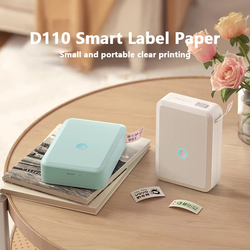Mini Pocket Thermal Printer Paper Roll - Niimbot D110 มินิแบบพกพาความร้อนสติกเกอร์ติดด้วยตนเองเครื่องพิมพ์ไร้สายบลูทูธเครื่องติดฉลากเครื่องพิมพ์มือถือ