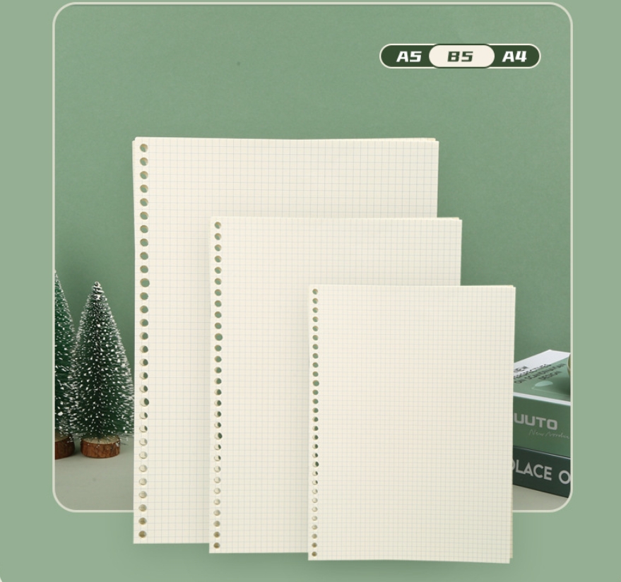 A5 Spiral Dotted Grid Notebook - A5 B5 สายตาราง 20 หลุมหลวมโน้ตบุ๊คเติมเกลียว Binder
