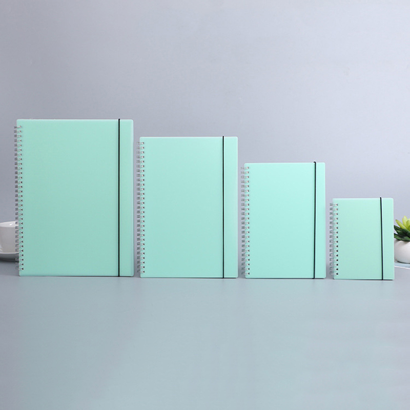 A5 Spiral Dotted Grid Notebook - A6 A5 B5 A4 สีเขียว Spiral