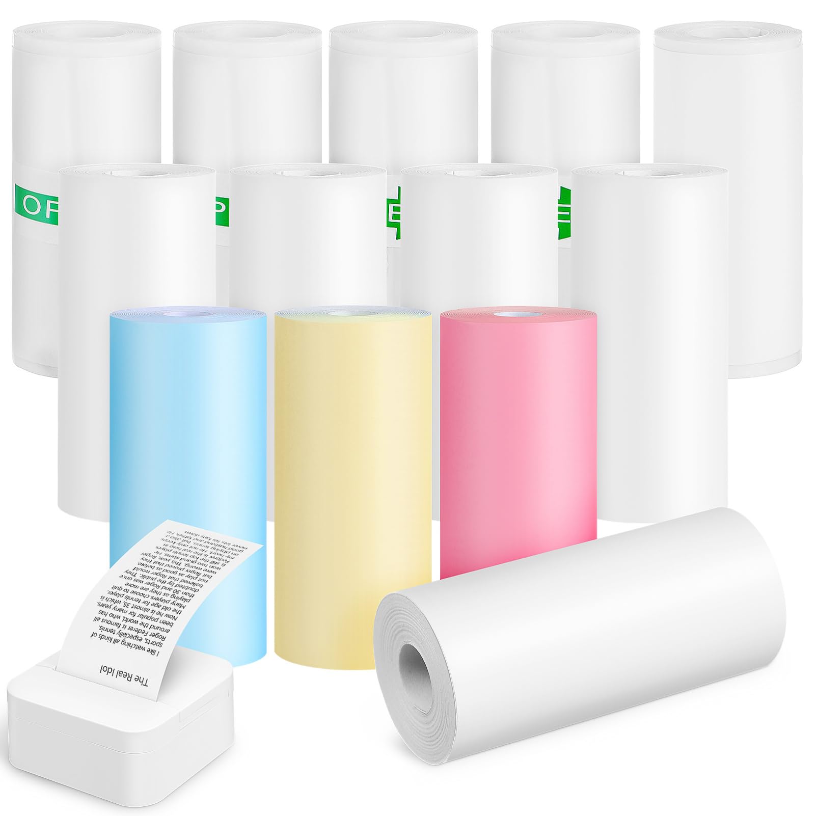 Mini Pocket Thermal Printer Paper Roll - กระดาษเครื่องพิมพ์ความร้อนขนาดเล็ก 13 ม้วน 57 x 25