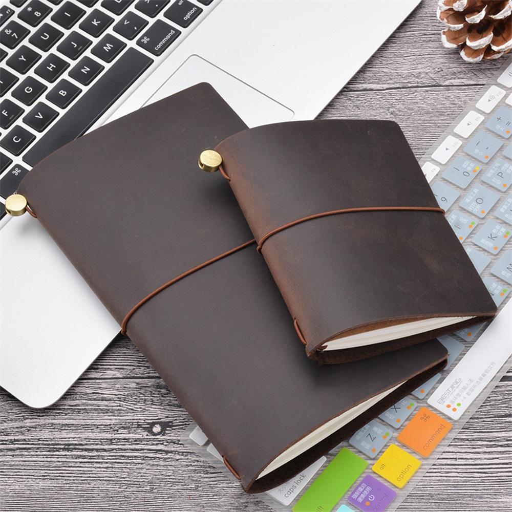 Vintage Leather Journal Notebook - ของแท้หนัง Traveler Notebook DIY Journal 8