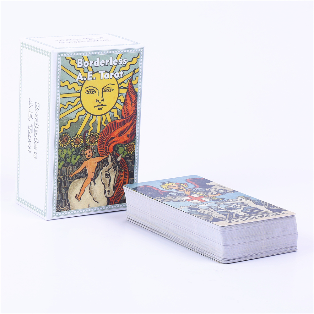 Tarot Deck With Guidebook - 12*7ซม. ไร้ขอบดาดฟ้าไพ่ทาโรต์แบบเลื่อนกล่องของขวัญแข็ง78ชิ้นไพ่ทาโรต์พร้อมคู่มือและ POUCH serut
