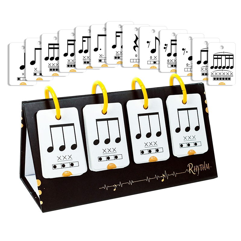 Blank Sheet Music Notebook - แฟลชการ์ดดนตรีเพื่อการศึกษาปฐมวัย 72 ชิ้น, การ์ดเรียนรู้เกี่ยวกับโน้ต จังหวะ เครื่องดนตรี