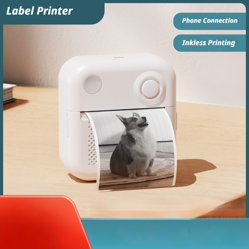 Mini Pocket Thermal Printer Paper Roll - เครื่องพิมพ์ความร้อนบลูทูธขนาดพกพาขนาดเล็กสำหรับภาพถ่าย สติกเกอร์ ฉลาก พร้อมม้วนกระดาษความร้อน สำหรับสมุดวางแผน สมุดภาพ