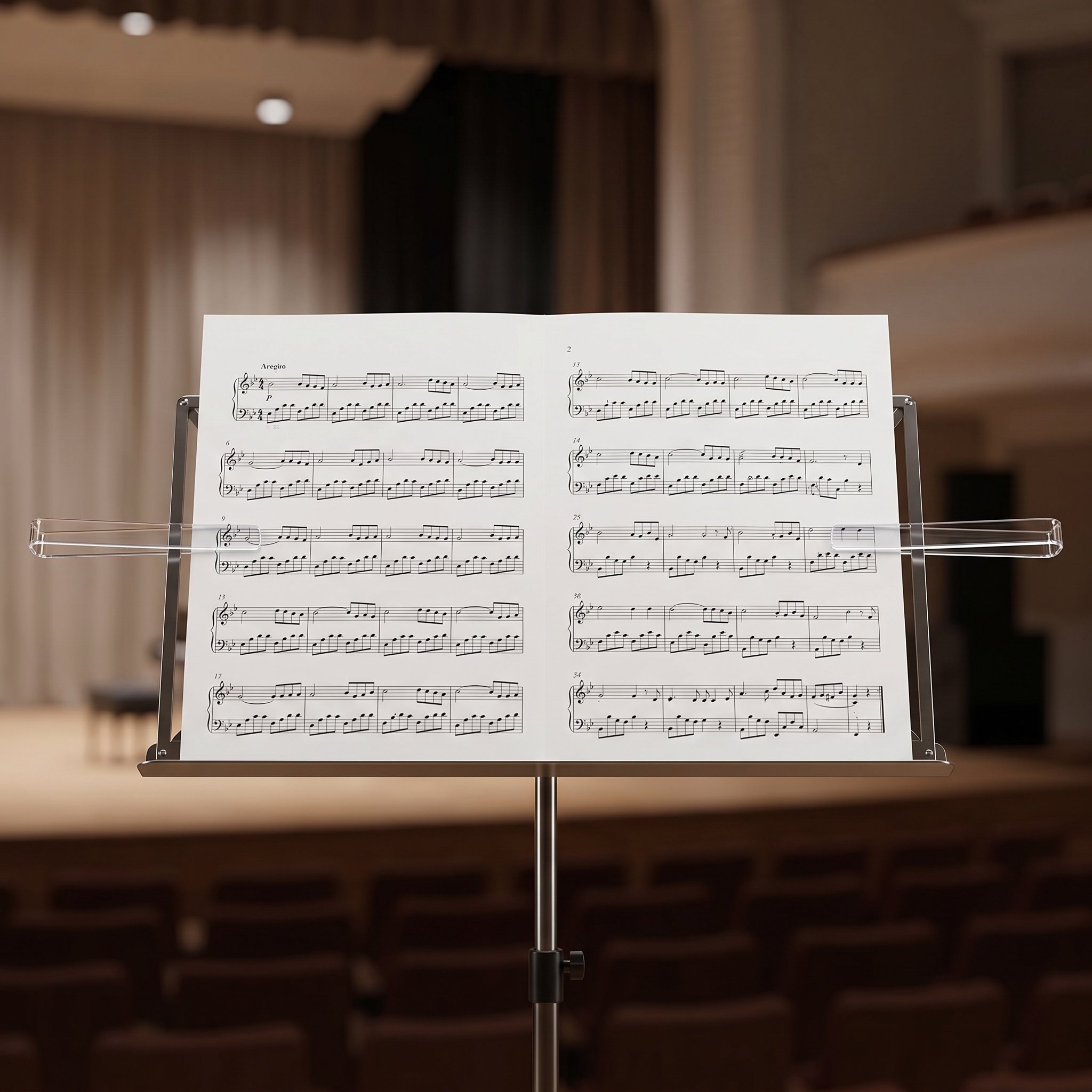 Clear Acrylic Book Stand Holder - คลิปหนีบหน้าหนังสือเพลง 6 คู่ คลิปหนีบเอกสาร คลิปอะคริลิกใสสำหรับอ่านหนังสือ