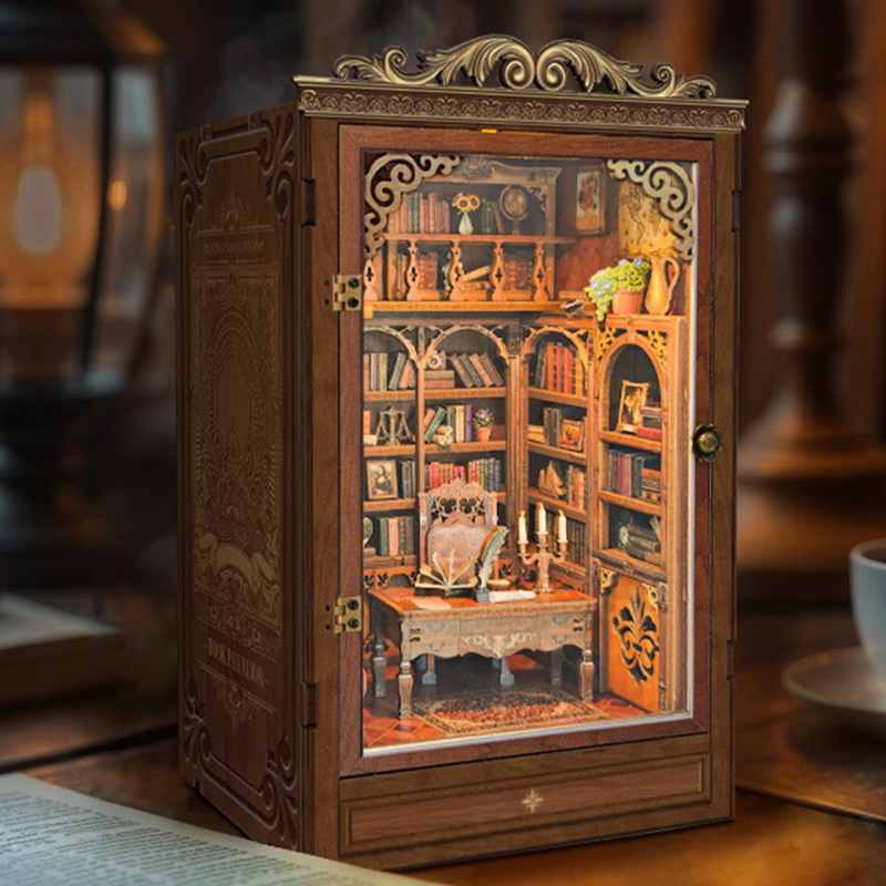 Diy Wooden Book Nook Kit Shelf Insert - DIY Book Nook Shelf ใส่ Time