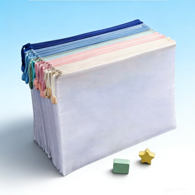 Stationery Books - A4 กระเป๋าตาข่ายใสกันน้ำความจุขนาดใหญ่กระเป๋าเอกสารซิปเหมาะสำหรับนักเรียนหนังสือเครื่องเขียนการจัดเก็บสำนักงานครู