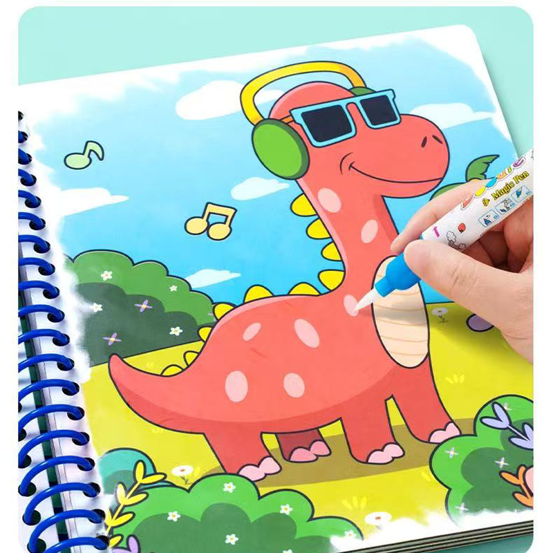 Magic Water Drawing Book เด็กภ - Reusable Water Magic Coloring Book บทวิจารณ์และราคา