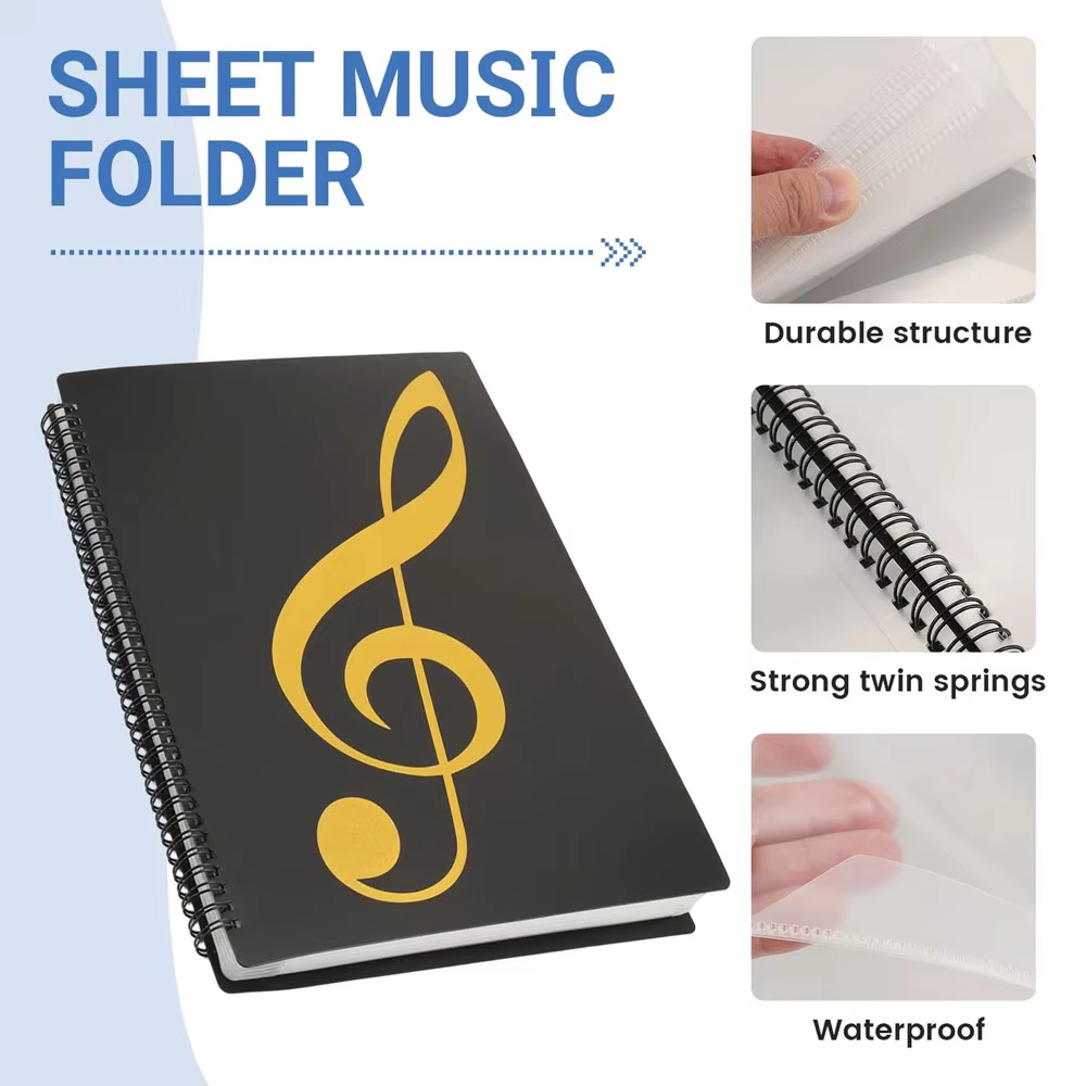 ยืดหยุ่น 40 หน้าเปียโนเพลงโฟลเ - Blank Sheet Music Notebook บทวิจารณ์และราคา