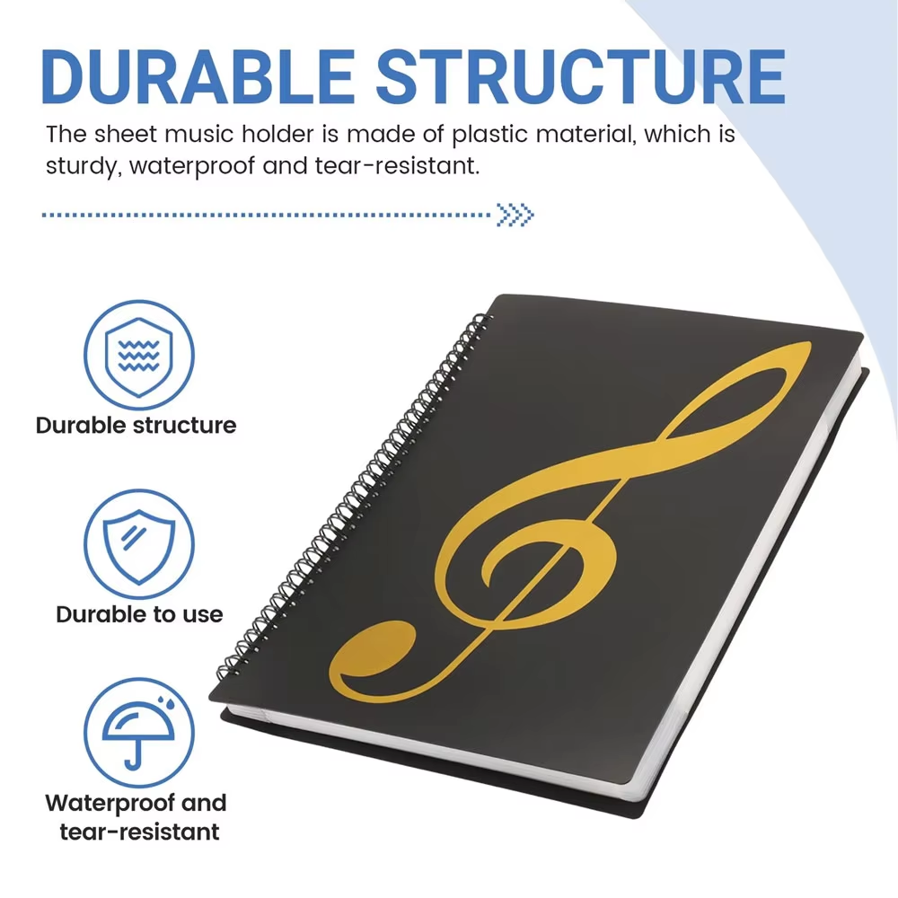 ยืดหยุ่น 40 หน้าเปียโนเพลงโฟลเ - Blank Sheet Music Notebook บทวิจารณ์และราคา