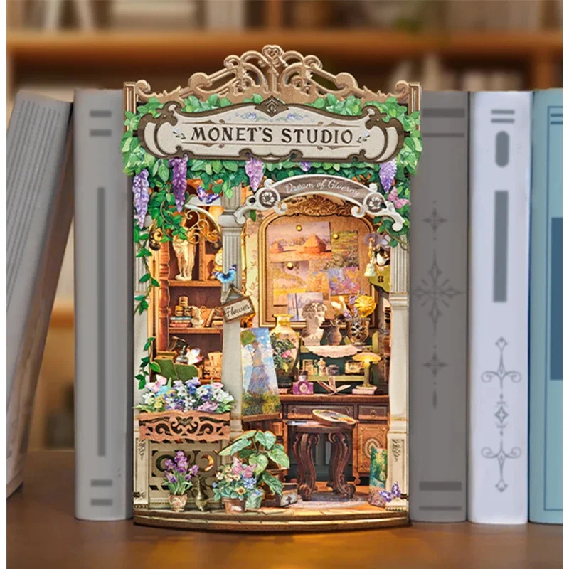 ชุดประกอบโมเดลชั้นวางหนังสือไม - Diy Wooden Book Nook Kit Shelf Insert บทวิจารณ์และราคา