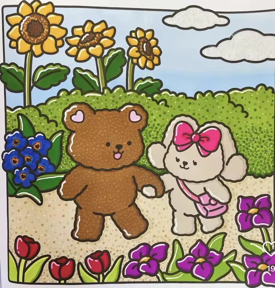 FUZZY IN LOVE สมุดระบายสีรูปแบ - Adult Coloring Book Stress Relief บทวิจารณ์และราคา