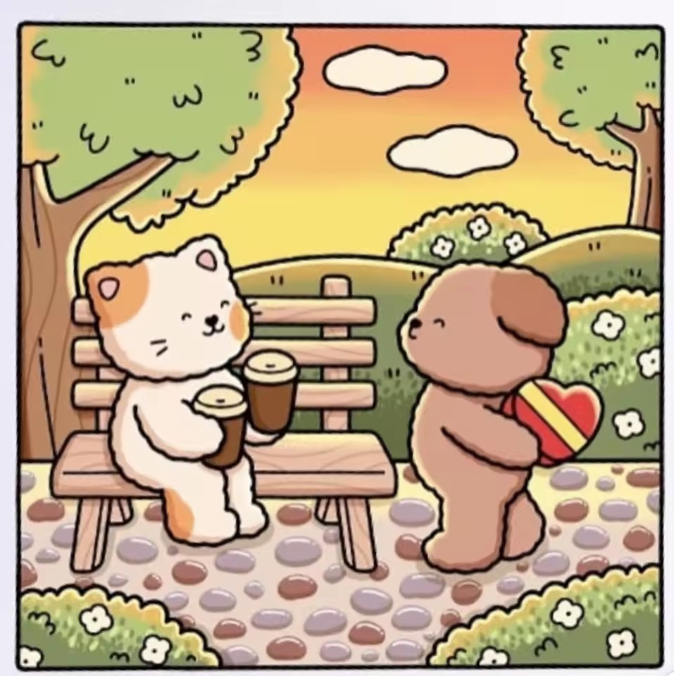 FUZZY IN LOVE สมุดระบายสีรูปแบ - Adult Coloring Book Stress Relief บทวิจารณ์และราคา