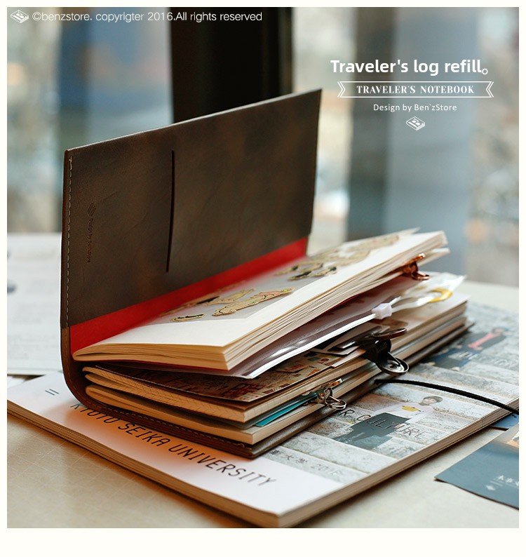 สมุดบันทึกแบบเติมได้ขนาดมาตรฐา - Vintage Leather Journal Notebook บทวิจารณ์และราคา