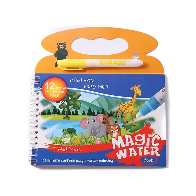 เด็ก Magic หนังสือภาพวาดน้ํา R - Reusable Water Magic Coloring Book บทวิจารณ์และราคา