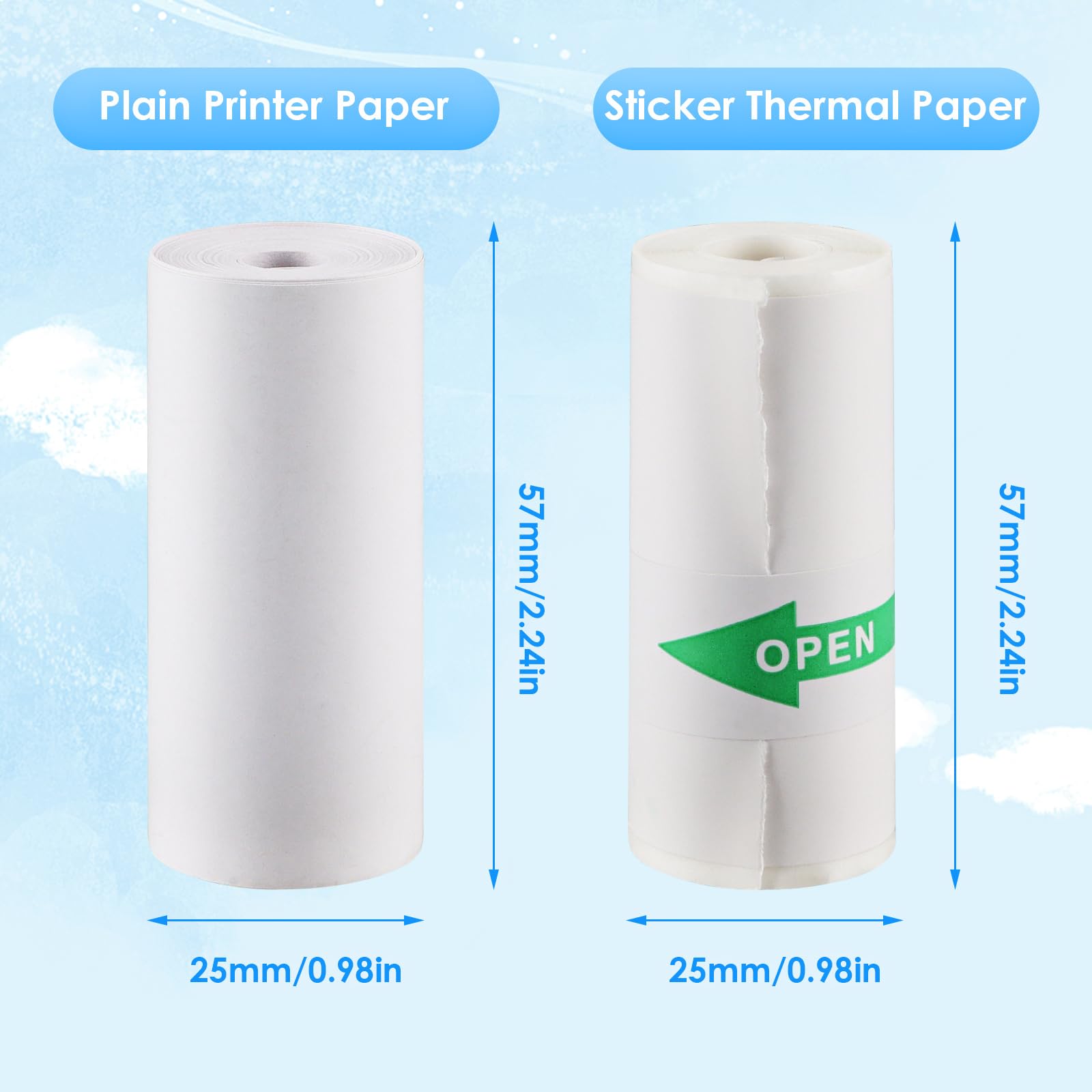 กระดาษพิมพ์แบบไม่ใช้หมึกความร้ - Mini Pocket Thermal Printer Paper Roll บทวิจารณ์และราคา