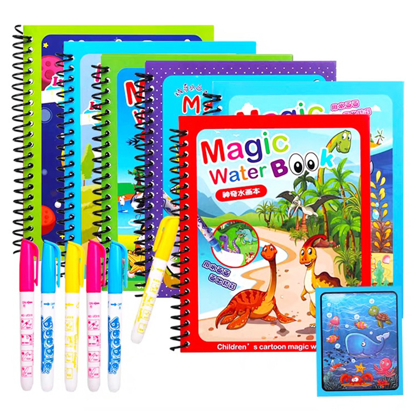 ของเล่นแบบมอนเตสซอรี่สำหรับเด็ - Reusable Water Magic Coloring Book บทวิจารณ์และราคา