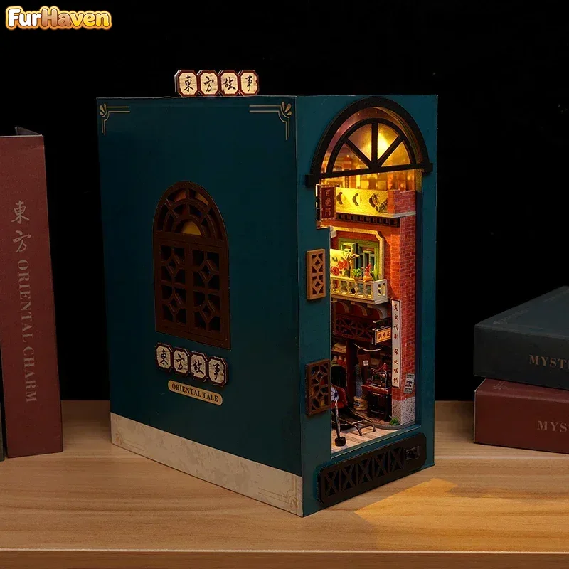 ชั้นวางหนังสือไม้ DIY ลายเทพนิ - Diy Wooden Book Nook Kit Shelf Insert บทวิจารณ์และราคา