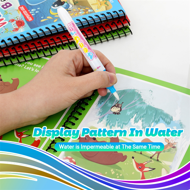 Montessori ของเล่นสมุดระบายสีแ - Reusable Water Magic Coloring Book บทวิจารณ์และราคา