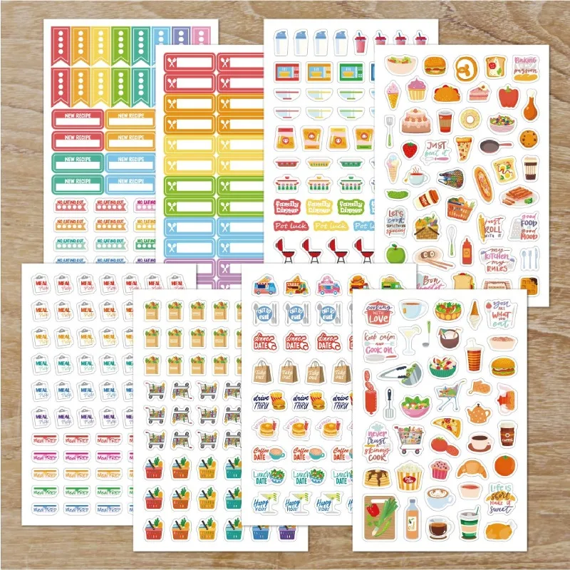 สติกเกอร์วางแผนอาหาร สติกเกอร์ - Stationery Books บทวิจารณ์และราคา
