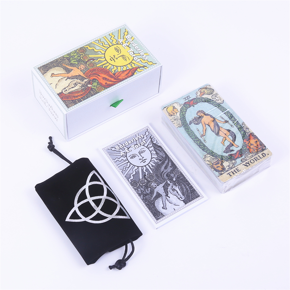 12*7ซม. ไร้ขอบดาดฟ้าไพ่ทาโรต์แ - Tarot Deck With Guidebook บทวิจารณ์และราคา