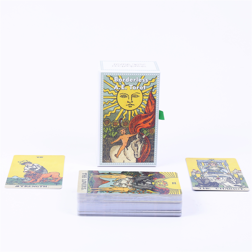12*7ซม. ไร้ขอบดาดฟ้าไพ่ทาโรต์แ - Tarot Deck With Guidebook บทวิจารณ์และราคา