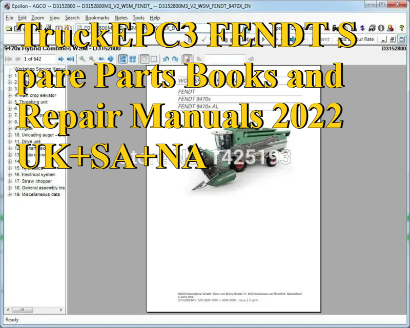 TruckEPC3 FENDT หนังสืออะไหล่แ - Books บทวิจารณ์และราคา
