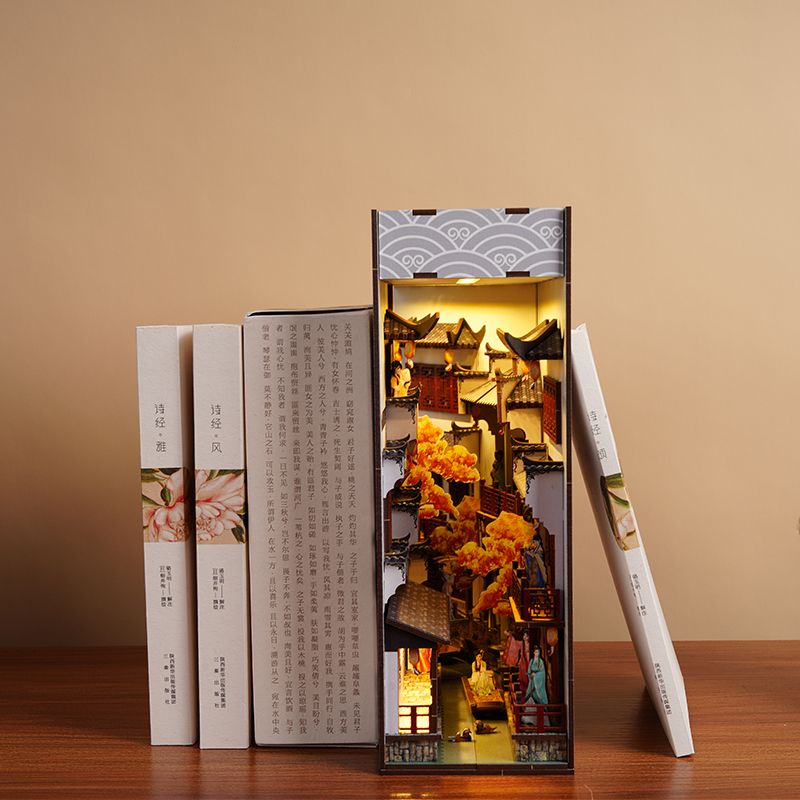 ชุดชั้นวางหนังสือ DIY แบบประกอ - Diy Wooden Book Nook Kit Shelf Insert บทวิจารณ์และราคา