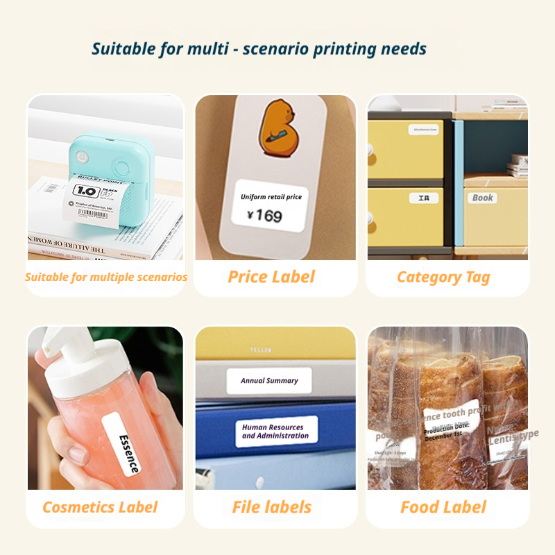 เครื่องพิมพ์ความร้อนบลูทูธขนาด - Mini Pocket Thermal Printer Paper Roll บทวิจารณ์และราคา