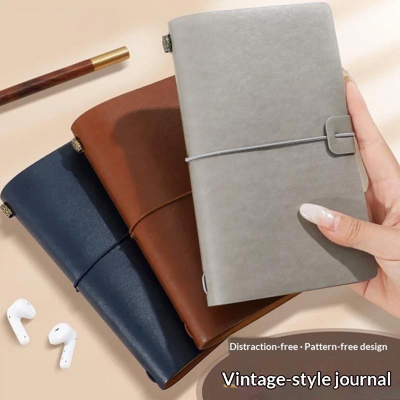 สมุดโน้ตปกอ่อนหนัง PU วินเทจแบ - Vintage Leather Journal Notebook บทวิจารณ์และราคา