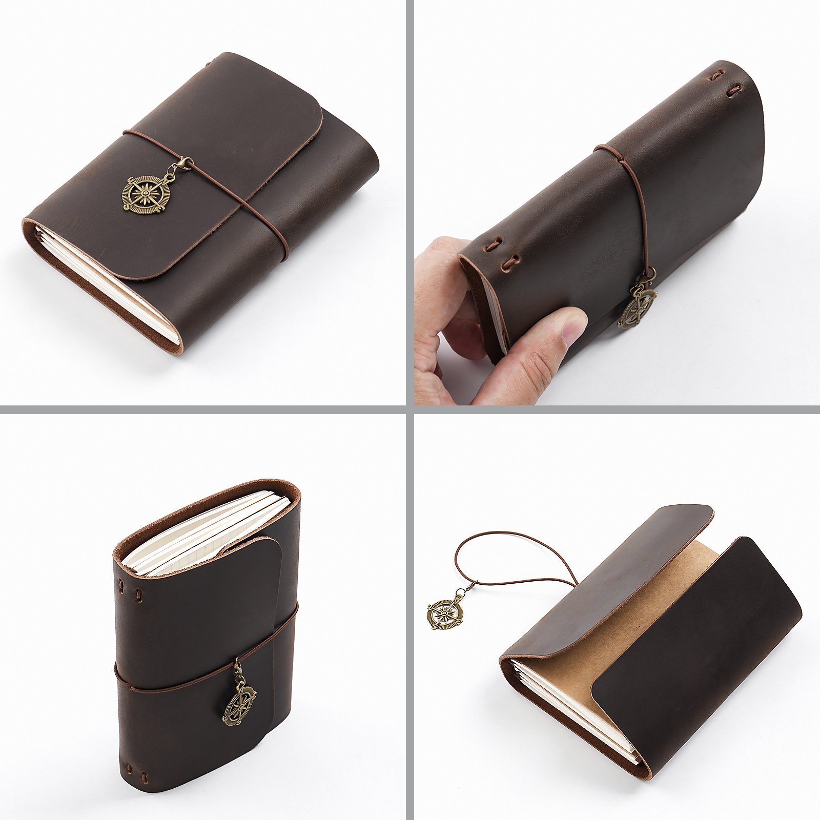 สินค้ามาใหม่ สมุดบันทึกนักเดิน - Vintage Leather Journal Notebook บทวิจารณ์และราคา