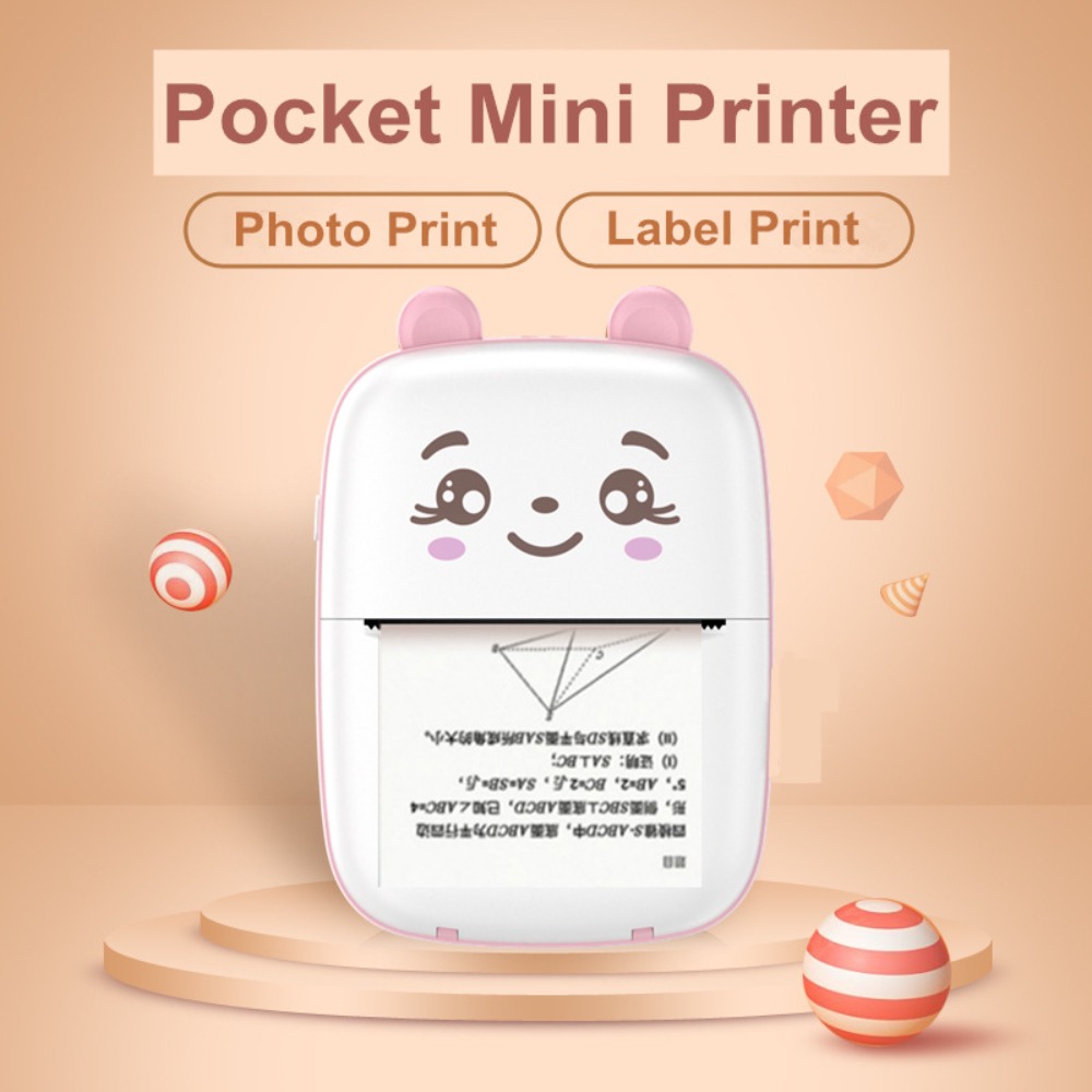 เครื่องพิมพ์พกพาขนาดเล็กแบบพกพ - Mini Pocket Thermal Printer Paper Roll บทวิจารณ์และราคา