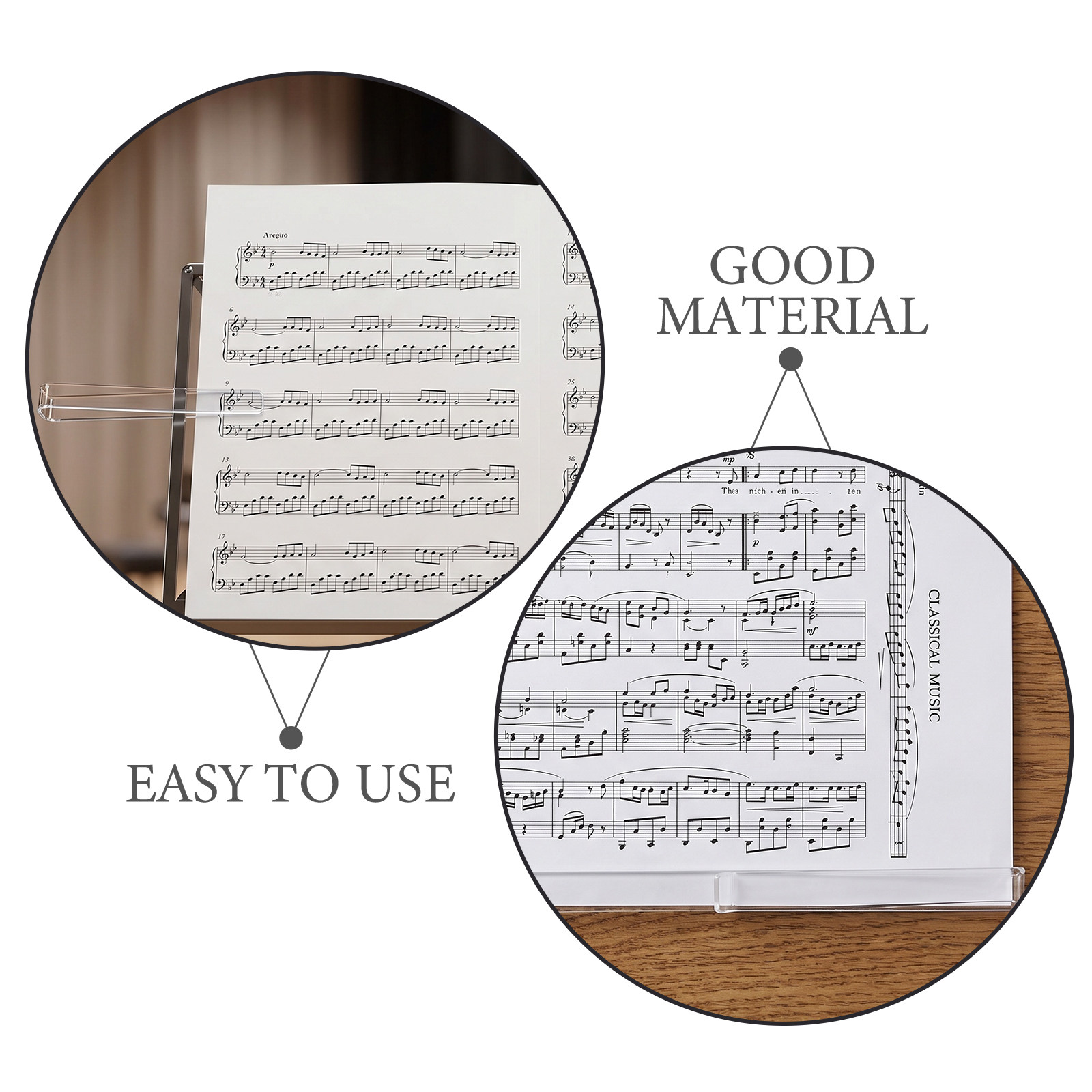 คลิปหนีบหน้าหนังสือเพลง 6 คู่  - Clear Acrylic Book Stand Holder บทวิจารณ์และราคา