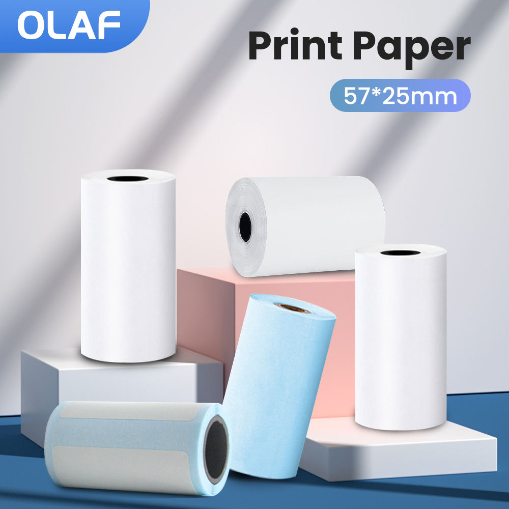 กระดาษความร้อน57มม. ม้วนแบบมีก - Mini Pocket Thermal Printer Paper Roll บทวิจารณ์และราคา