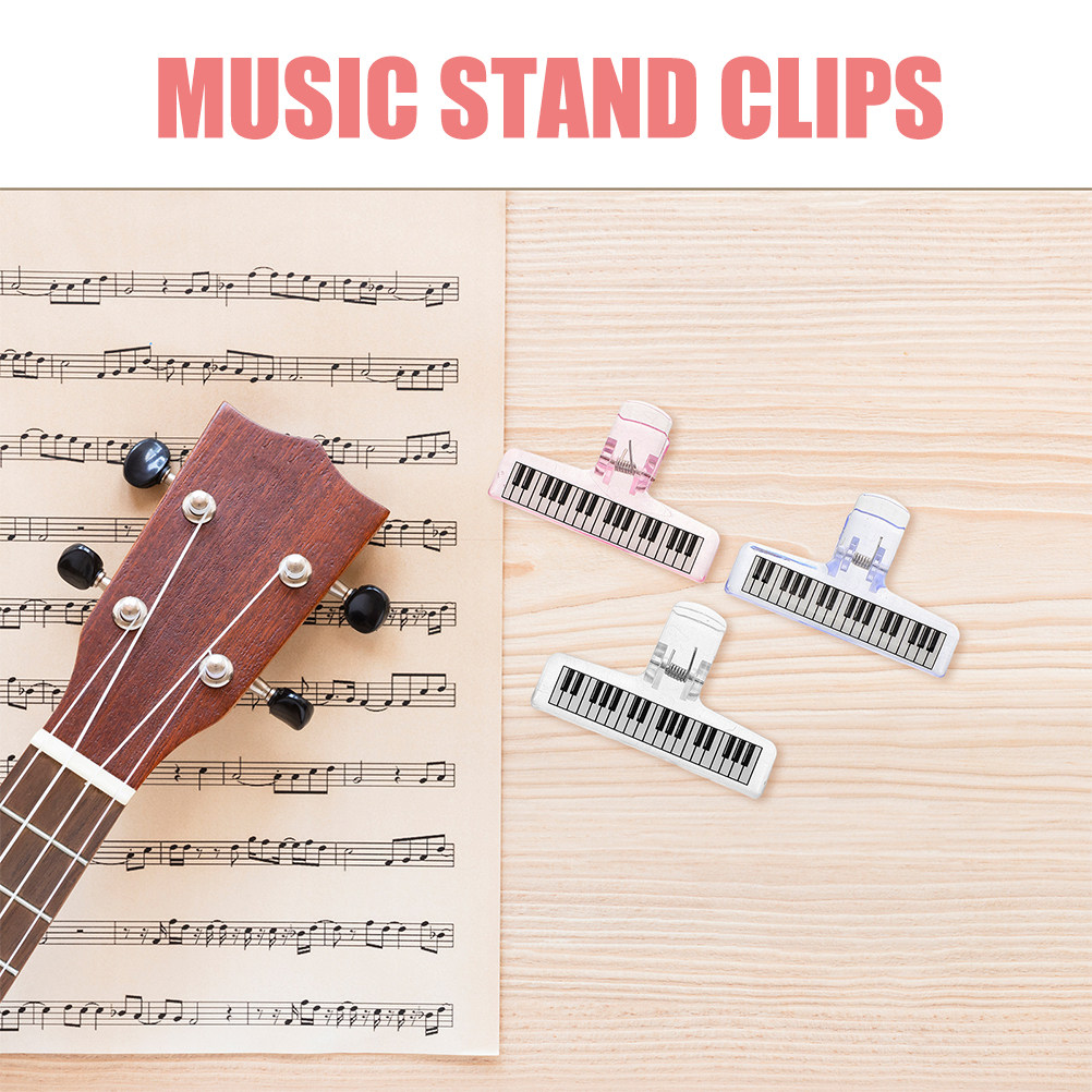 คลิปหนีบโน้ตเพลง 6 ชิ้น ทำจากอ - Clear Acrylic Book Stand Holder บทวิจารณ์และราคา