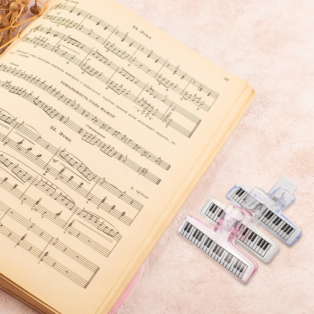 คลิปหนีบโน้ตเพลง 6 ชิ้น ทำจากอ - Clear Acrylic Book Stand Holder บทวิจารณ์และราคา