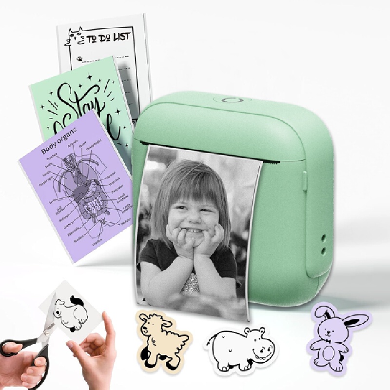 เครื่องพิมพ์บลูทูธขนาดพกพาแบบไ - Mini Pocket Thermal Printer Paper Roll บทวิจารณ์และราคา