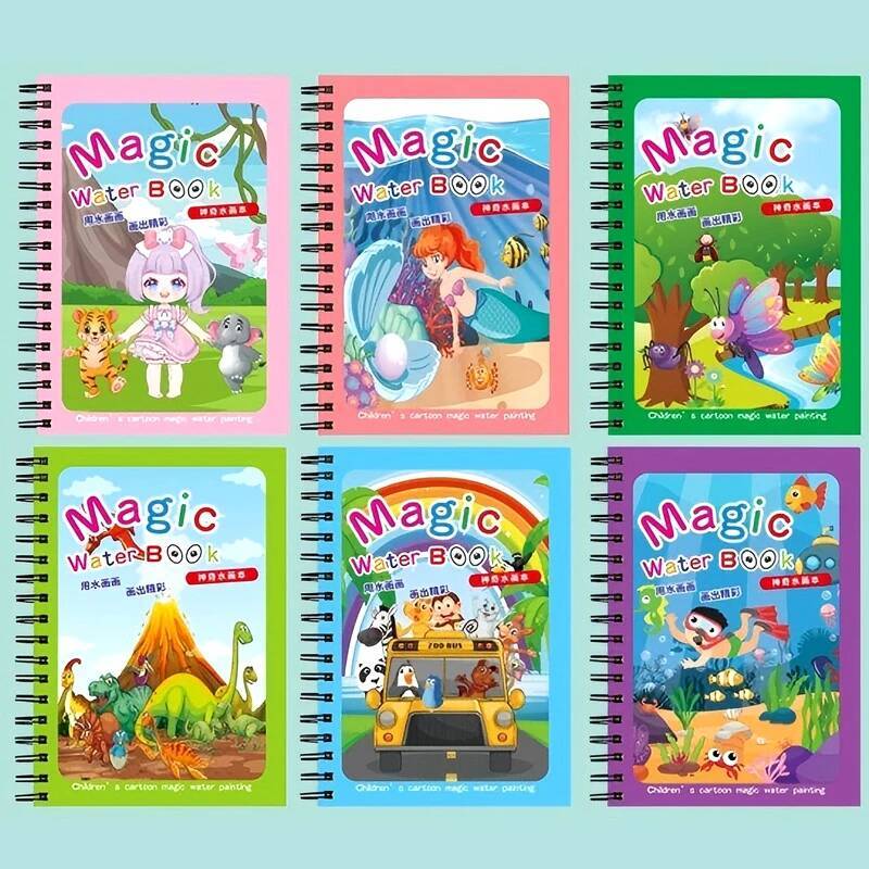หนังสือวิเศษ วาดภาพด้วยน้ำ ของ - Reusable Water Magic Coloring Book บทวิจารณ์และราคา