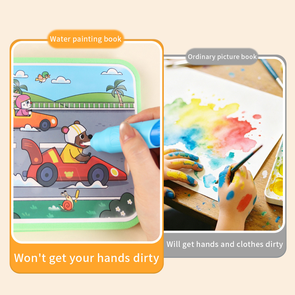 สมุดระบายสีน้ำวิเศษ ใช้ซ้ำได้  - Reusable Water Magic Coloring Book บทวิจารณ์และราคา