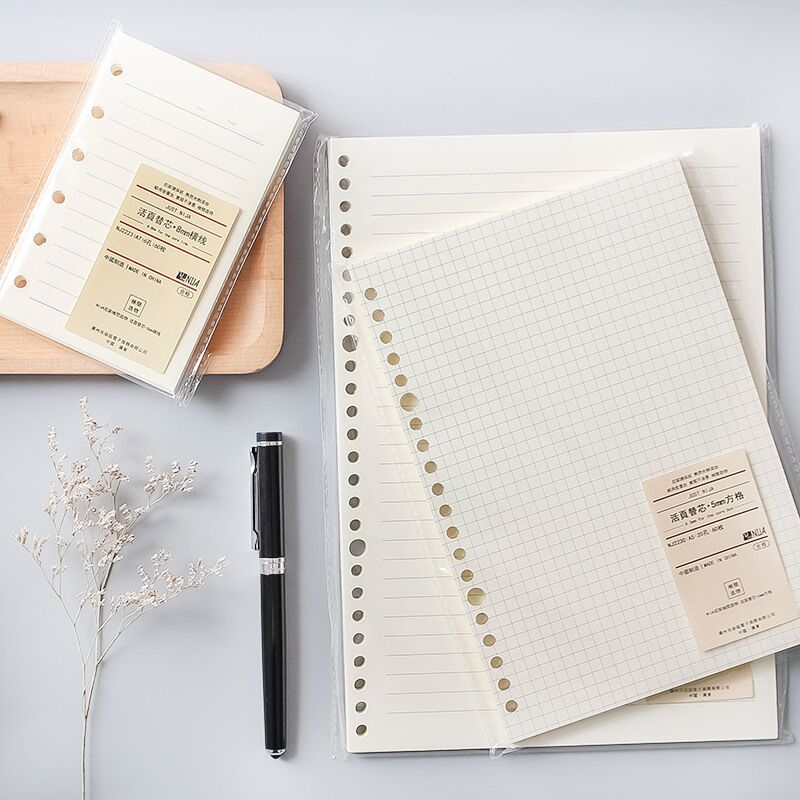 A5 B5 20 หลุมหลวมโน้ตบุ๊คเติม  - A5 Spiral Dotted Grid Notebook บทวิจารณ์และราคา