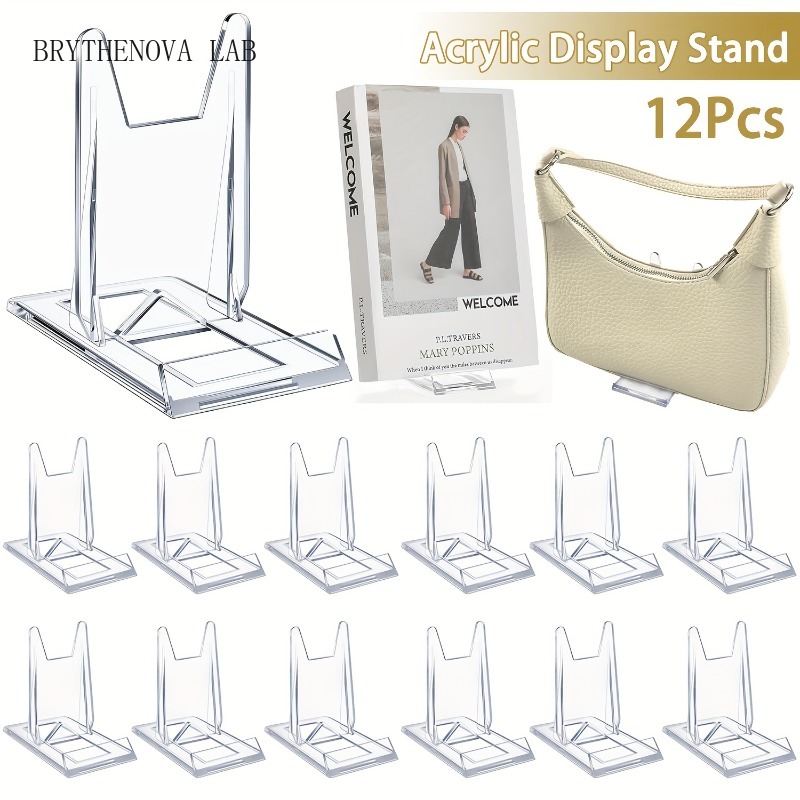 12 ชิ้น 5/ แท่นโชว์อะคริลิคใส  - Clear Acrylic Book Stand Holder บทวิจารณ์และราคา