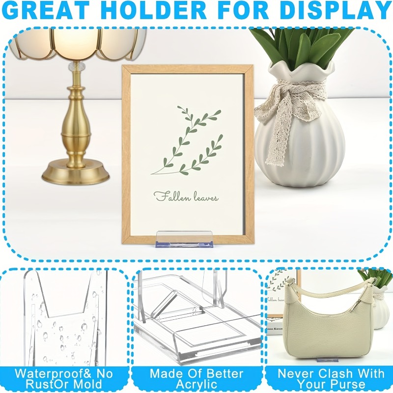 12 ชิ้น 5/ แท่นโชว์อะคริลิคใส  - Clear Acrylic Book Stand Holder บทวิจารณ์และราคา