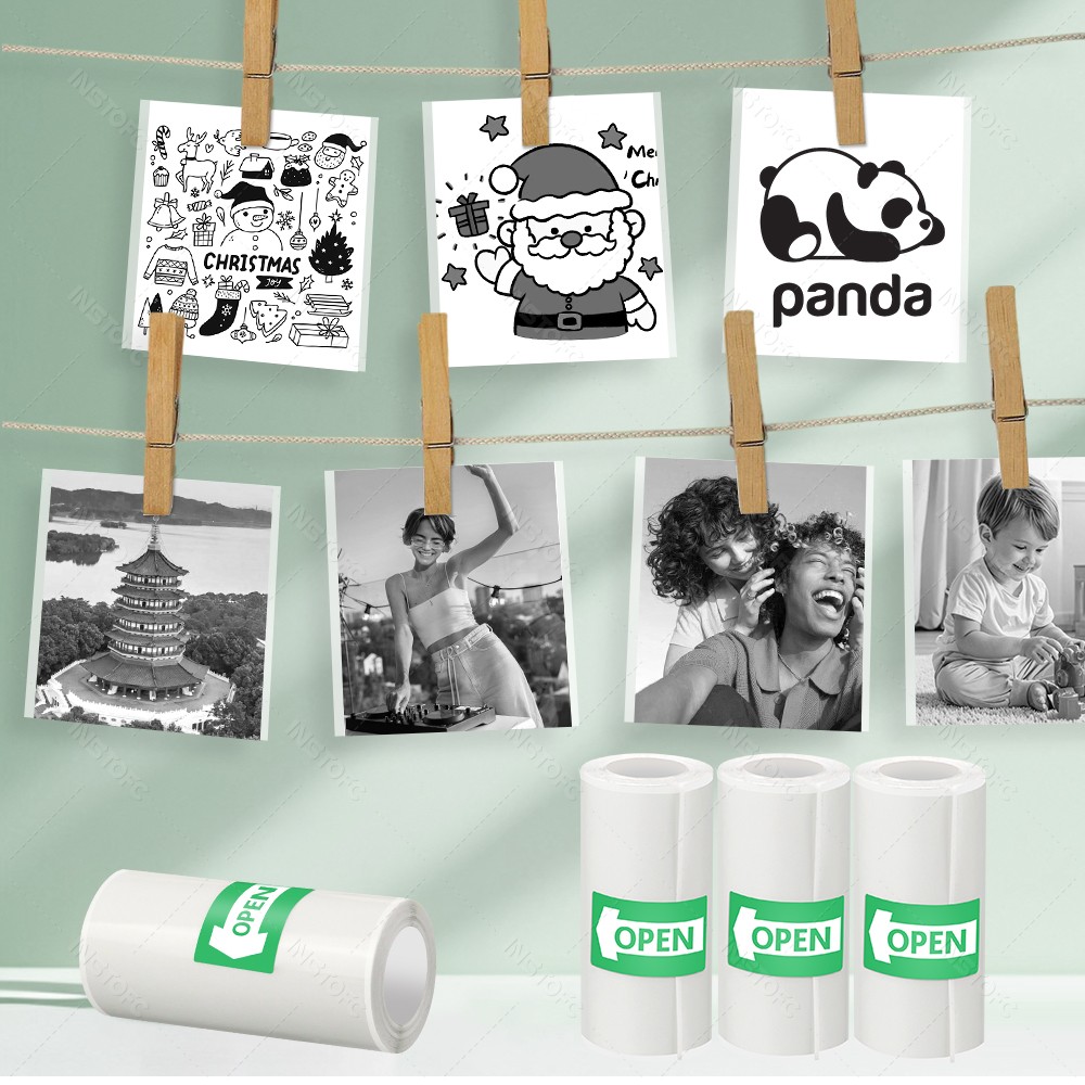 พิมพ์กระดาษกาว 3 ~ 15 ชิ้น Min - Mini Pocket Thermal Printer Paper Roll บทวิจารณ์และราคา