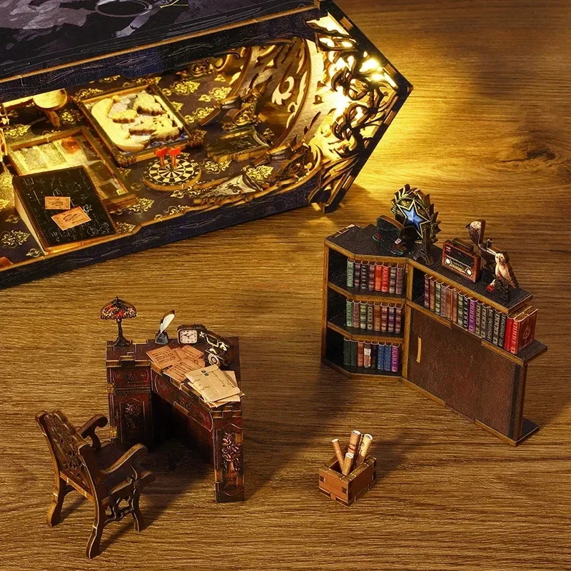 ชุดประกอบชั้นวางหนังสือไม้สไตล - Diy Wooden Book Nook Kit Shelf Insert บทวิจารณ์และราคา