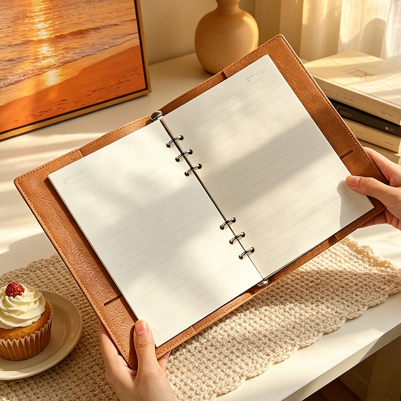 สมุดบันทึกแบบเติมได้ A5 ปกหนัง - Vintage Leather Journal Notebook บทวิจารณ์และราคา